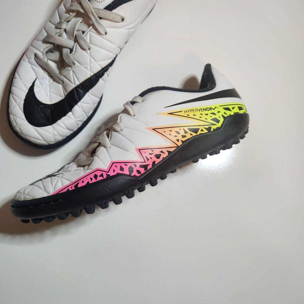 Nike Hypervenom Phelon Turf Soccer Shoes White/Black/Total Orange Youth 13.5 - Picture 2 of 7